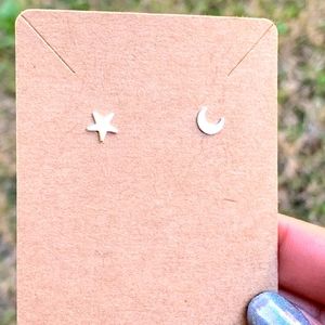925 Star and Moon Earrings
